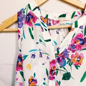 Floral Watercolor Print Blouse